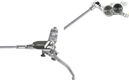 Hope Tech4 E4 Silver / Grey Braided Left Brake Line Aviation