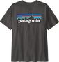 Camiseta de manga corta Patagonia P-6 con logotipo negro para hombre