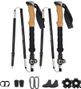Bâtons de marche nordique en Aluminium  pliables SHOCKPROOF noir - VOXOR