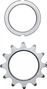 PIGNON PISTE MICHE 12D. MONOBLOC AVEC CONTRE ECROU