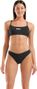 Bañador bandeau Arena liso negro/blanco para mujer