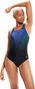 Speedo ECO+ Dig Placem Medalist 1 Piece Swimsuit Blue Black