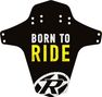 Front / Rear Fender Reverse Mudgard Born to Ride Black / Yellow