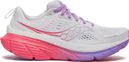 Chaussures Running Saucony Guide 18 Blanc/Rose/Violet Femme