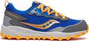 Saucony Peregrine KDZ Shield Blue/Orange Children's Trail Shoes