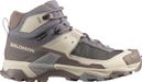 Salomon X Ultra 5 Mid GTX Grey Beige Women's Shoes