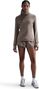 Dames Nike Therma-Fit Swift Element Bruin 1/2 rits thermo top
