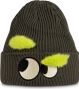 Buff Knitted Fun Eyes Beetle Green Children's Hat