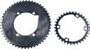 Alugear Round Aero 110 BCD Asymmetrical Chainrings, Shimano 11-Speed, Black