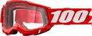 100% ACCURI 2 OTG mask | Red | Clear glasses