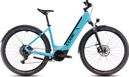 VTC Électrique Cube Nuride Hybrid Performance 625 Allroad Easy Entry Shimano Cues 9V 625 Wh 29'' Bleu Swimming Pool 2025