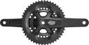 Microshift-Kurbelgarnitur mit Vierkantachse Sword 2×9 48/31 Zähne Wide Black