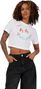 T-shirt Femme Fox Baby Hello Blanc