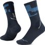 Buff Merino Midweight Crew Socks in Night Blue