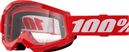Maschera 100% Strata 2 Rosso/Nero/Lenti trasparenti
