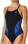 Einteiliger Damen-Schwimmanzug Tyr Phoenix Diamondfit Schwarz/Blau