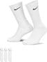 Nike Everyday Cushioned Unisex White Socks (x3)