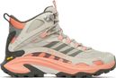 Merrell Moab Speed 2 Mid Gore-Tex Hiking Shoes, Gray/Orange, Women's