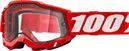 Máscara 100% ACCURI 2 Enduro MTB | Rojo | Vasos transparentes
