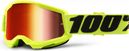 100% STRATA 2 Mask Child | Neon Yellow | Red Mirror Glasses