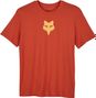 Camiseta naranja de manga corta Fox Head para mujer