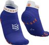 Chaussettes Compressport Pro Racing Socks v4.0 Run Low Bleu / Blanc