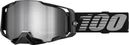 100% Armega Black Mask with Silver Mirror Lens