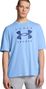 Under Armour Heavyweight Logo Blue Men's Short Sleeve T-Shirt S