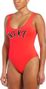 Costume da bagno intero Nike U-Back Rosso