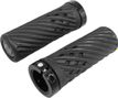 Poignee Vtt Herrmans Luna Lock 90Mm Noir Avec Collier Fermeture (Paire)