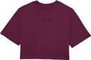 Fox Wordmark Women's Purple Crop Short Sleeve T-Shirt