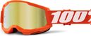 Mascarilla 100% STRATA 2 | Naranja | Gafas de espejo dorado