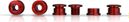 ICE Set of 5 Chainring bolt R-BOLT 8.5 mm Red