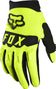 Par de guantes Fox Dirtpaw para niños amarillo neón