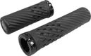 Poignee Vtt Herrmans Luna Lock 90-130Mm Noir Avec Collier Fermeture (Paire)
