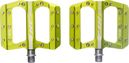 Paire de Pédales Plates Enfant HT AE12 Vert Pomme