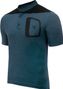 LeBram Parpaillon Gravel Short Sleeve Jersey Gray Petrol Blue Straight Cut