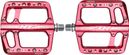 Paar platte pedalen HT Components Raven ANS12 Rood