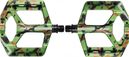 Paar platte pedalen HT Components Supreme ANS10 Camo Groen