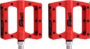 Coppia di pedali Flat SB3 Shelter Rosso