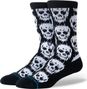 Chaussettes Stance Static Skull Crew Noir/Blanc