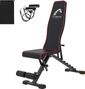 Banc de musculation réglable fitness pliable compact Noir Rouge