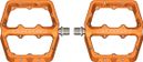 Paar Wolf Tooth Waveform Large Orange Flat Pedalen