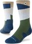 Stance Barrier Hike Crew Socks, Green/Blue