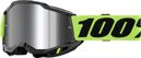 Maschera 100% Accuri 2 Giallo Neon/Lenti Specchiate Argento