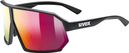 Uvex Sportstyle 237 Black/Mirror Lenses Red