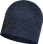 Unisex Buff Midweight Merino Beanie Dark Blue