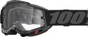 Maschera 100% Accuri 2 Enduro MTB Nero/Grigio/Lenti trasparenti