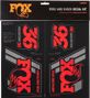Fox Racing Shox Stickers Heritage 2019 Red