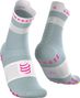 Compressport Pro Racing V4.0 Run High sokken Blauw/Roze